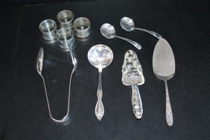 lot 26 image: Serving Utensils And Napkin Rings