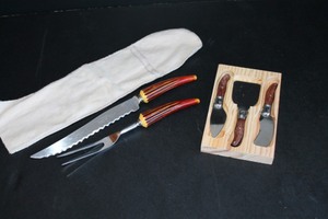 lot 27 image: Carving Set & Cheese Servers