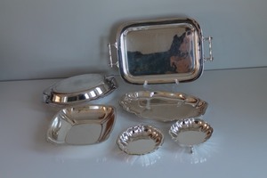 lot 41 image: Silver Plate Serveware