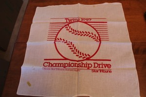 lot 88 image: Twins Championship Hanky