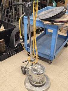 Edic Commercial 1.5-HP Floor Scrubber  Polisher 17LS3-SS with Assorted Floor ScrubPolish Pads