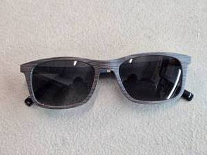 Gold & Wood Twenty Neo 01 Model Sunglasses - Wooden and Blue Acetate Frame 54-18-145