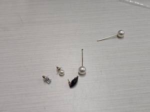 (3) Assorted Earrings (no set) and (2) Broach Pins