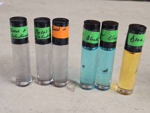 Lot of (6) Roll-On Perfumes - Borns P (x3), Gucci Black (x2), Dior