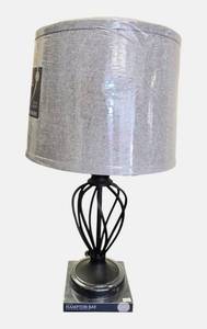 lot 59 image: Hampton Bay Twisted Iron Cage Table Lamp.
