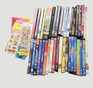 lot 104 image: Collectors Get more than 35 childrens DVDs and fun stickers
