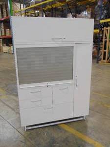 lot 32 image: Garage Storage Cabinet with Hanging Storage - 48 x 20 x 70