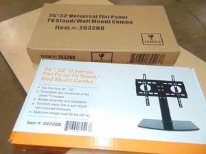 lot 20 image: Universal TV StandBase  Wall Mount for 26-32 Flat-Screen TVs 2632bb