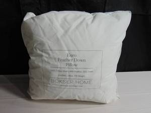 lot 74 image: Euro Feather Down Pillow 26x26 BOKSER HOME