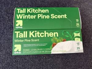 lot 14 image: 2 X 25Ct Packs Of Tall Kitchen Garbage Bags