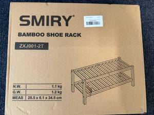 lot 34 image: Smiry Bamboo 2 - Tiered Shoe Rack