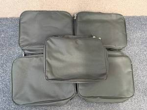 lot 36 image: 5 Black Large Pencil Cases