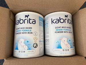 lot 87 image: 2 X 28Oz Containers Of Kabrita Goat Milk Infant Formula