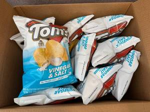 lot 204 image: Box Of TomS Vinegar & Salt Chips