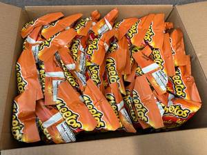 lot 212 image: Box Of Flamin Hot Cheetos Crunchy