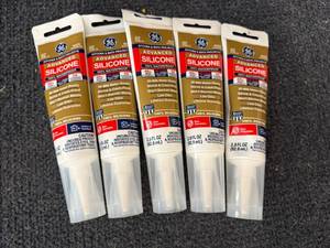 lot 75 image: 6 Tubes Of Ge White Silicone