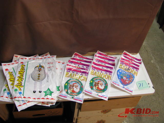 lot 71 image: large lot of mylar baloons