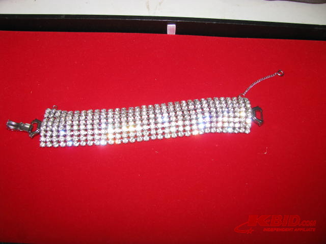 lot 7 image: Vintage Wiess rhinestone bracelet