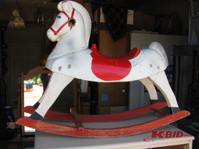 lot 14 image: Vintage rocking horse