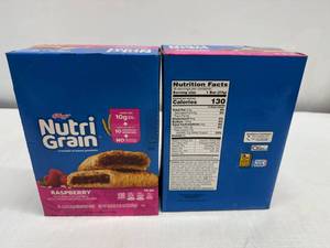 lot 23 image: MM. 2x 16ct Nutri Grain Bars-Raspberry