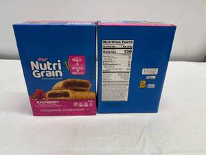 lot 24 image: MM. 2x 16ct Nutri Grain Bars-Raspberry