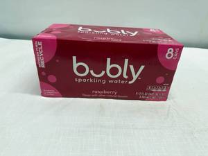 lot 34 image: SSS. 4x 8pk Bubly-Raspberry