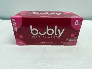 lot 36 image: SSS. 4x 8pk Bubly-Raspberry