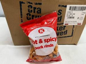 lot 40 image: SSS. 24ct Circle K Hot & Spicy Pork Rinds