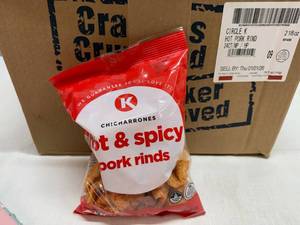 lot 42 image: SSS. 24ct Circle K Hot & Spicy Pork Rinds