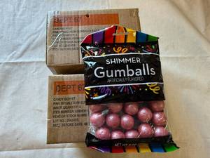 lot 97 image: 2x4ct- 8oz Bags Shimmer Gumballs-Pink