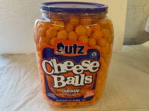 lot 103 image: 2x 23oz Utz Cheddar Cheese Balls