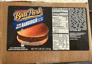 lot 357 image: CC. 2x12 Ball Park Flame Grilled Hamburgers