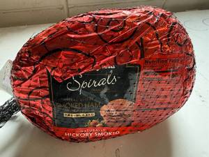 lot 373 image: DD. 9.15lbs Smithfield Spiral Slice Smoked Ham-Pre Glazed