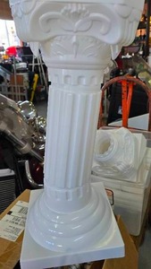 lot 6 image: Decorative 3 Pieces (4 Pillars Total) Roman Columns Set, Hollow Column Flower Stand