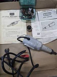 lot 24 image: Vintage Rotary Tool Vintage in a DaWalt Tool Bag With Attachments