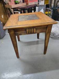 lot 26 image: Side Table with Stone in the Middle