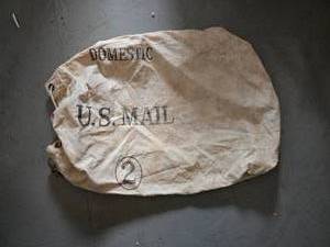 lot 27 image: Canvas Mail Bag Vintage