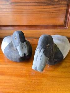 lot 48 image: 2 Handmade Wooden Duck Decoys