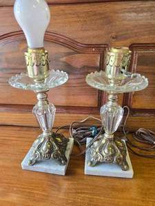 lot 78 image: 2 Lamps, Both Work, Marble Bases