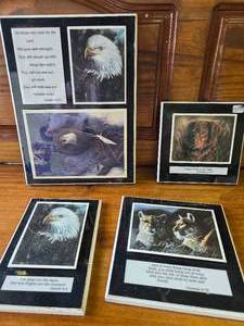 lot 86 image: 4 Plaques Featuring Animals and Bible Verses