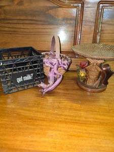 lot 109 image: Tiny Got Milk Milk Crate, Small Basket and a Goodie Holder, About 6 Across
