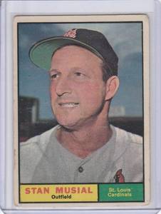 lot 2 image: 1961 Topps Stan Musial, #290
