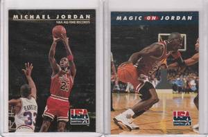 lot 28 image: 1992 Skybox USA Michael Jordan #45, #105