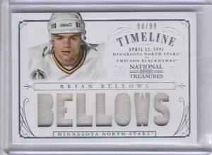 lot 31 image: 2013-14 Brian Bellows National Treasures Game Worn Materials #899