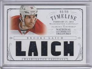 lot 34 image: 2013-14 Brooks Laich National Treasures Game Worn Materials #9899