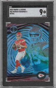 lot 42 image: 2023 Patrick Mahomes III Panini Illusions #52 - SGC 9