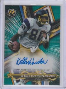 lot 43 image: 2024 Kellen Winslow Topps Resurgence Signature Auto, #RA-KW 96149