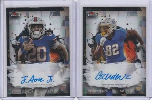 lot 46 image: 2024 Topps Finest Brenden Rice #RFA-BR, Frank Gore Jr. #RFA-FG Rookie Autos