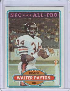 lot 59 image: 1980 Walter Payton Topps NFC All-Pro #160