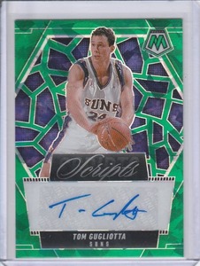 lot 65 image: 2024-25 Tom Gugliotta Mosaic Scripts Green Ice Auto, #MS-TGP